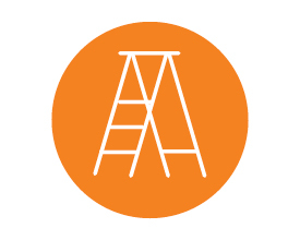 February risk - health ans safety Man in hard hat vector for health and safety
